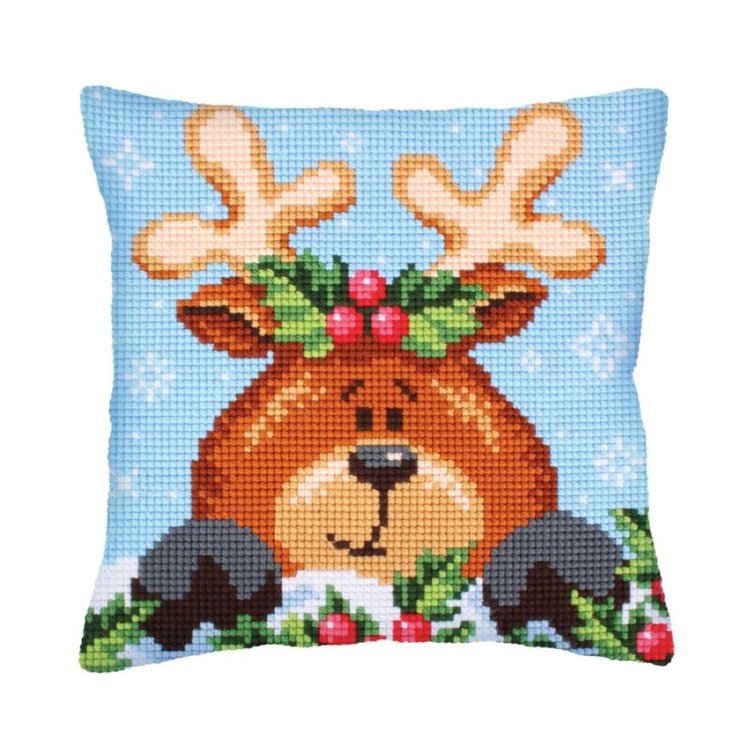 5241 Christmas with fawn. Набір для вишивки хрестиком Collection D'Art - 1