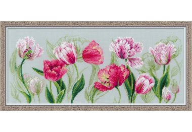  100/052 Весняні тюльпани. Набір для вишивки хрестиком Ріоліс