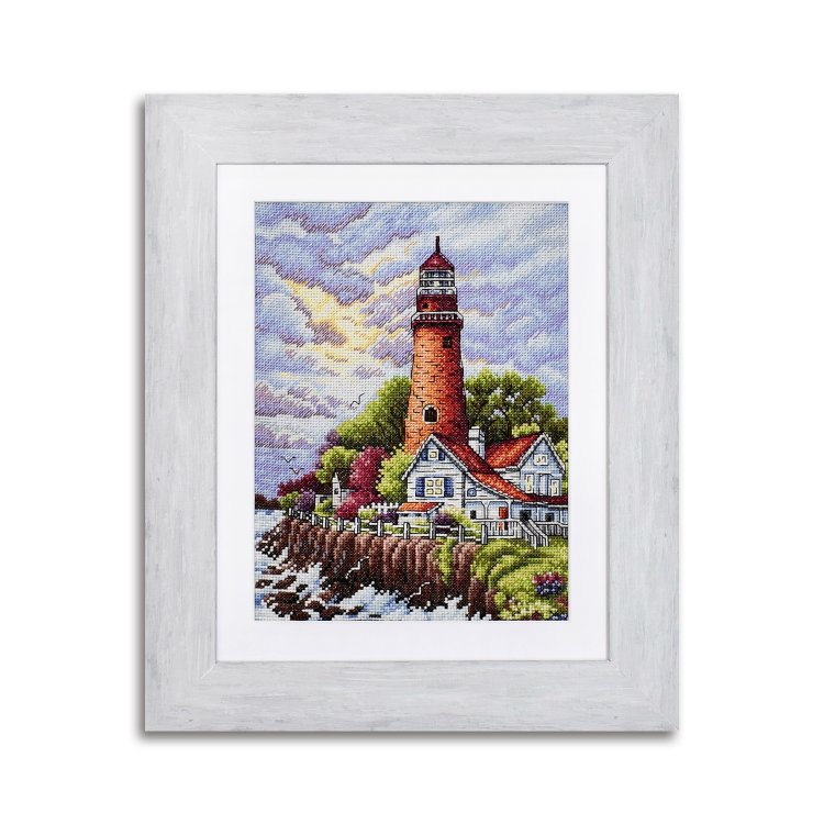 N053 Домик у маяка. Набор для вышивки крестом Кольорова - 1 N053 Домик у маяка. Набор для вышивки крестом Кольорова - 1