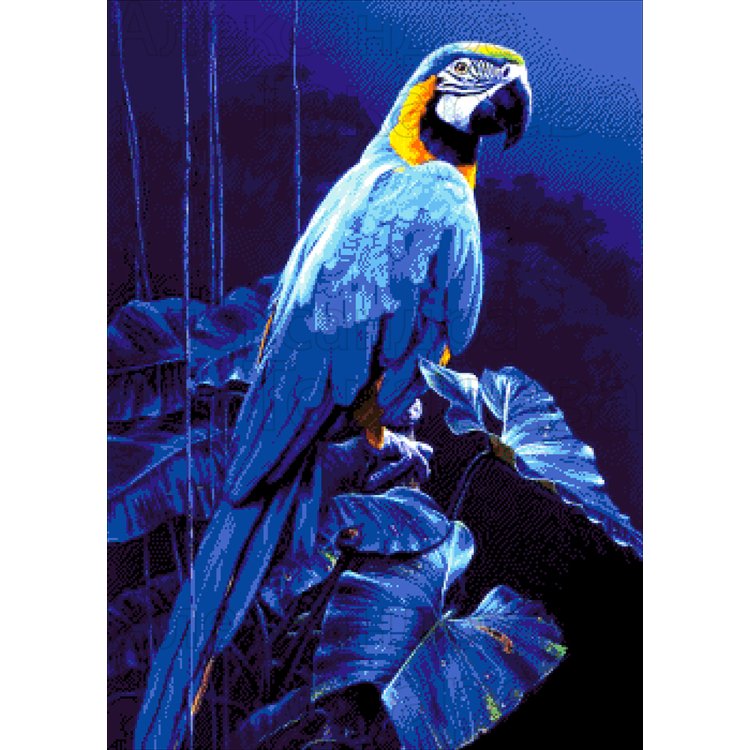 45-2944-НГ Синій ара. Набір для вишивки бісером ТМ Токарєва А. - 1 45-2944-НГ Синій ара. Набір для вишивки бісером ТМ Токарєва А. - 1