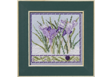 вышивка гладью MH142436 Крокусы. Набор для вышивки в смешанной технике Mill Hill