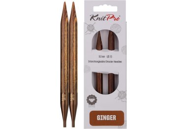 спицы для вязания 31233 Спицы съемные короткие Ginger KnitPro, 9.00 мм