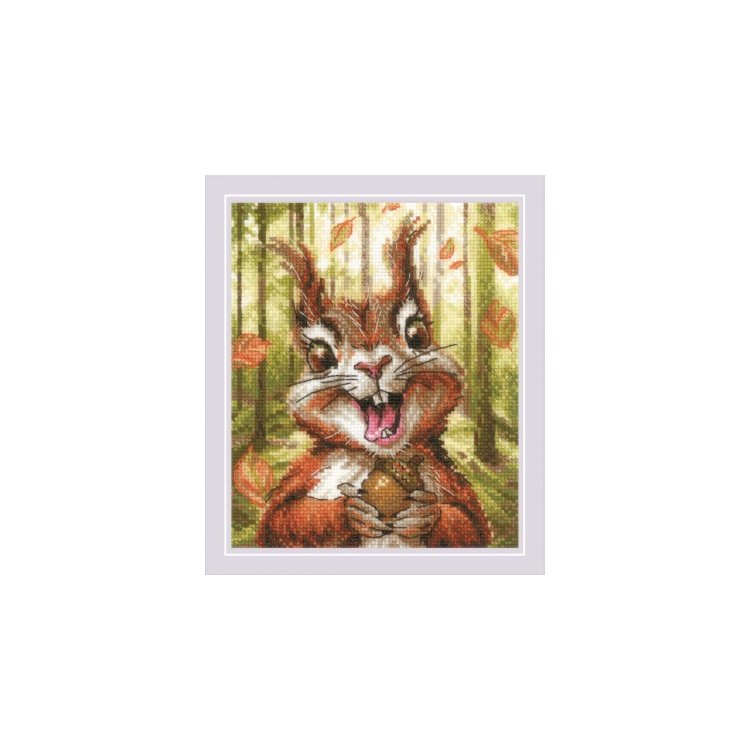 2302 Горіхова насолода. Набір для вишивки хрестиком Ріоліс - 1 2302 Горіхова насолода. Набір для вишивки хрестиком Ріоліс - 1