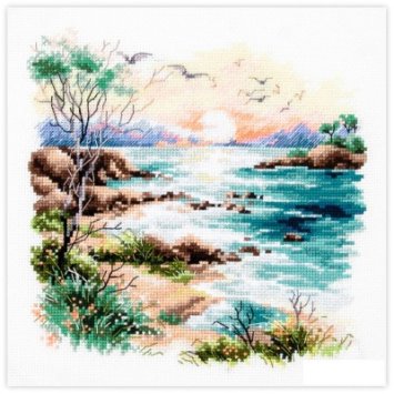 70-16 Закат над морем. Набор для вышивки крестом Magic Needle - 1 70-16 Закат над морем. Набор для вышивки крестом Magic Needle - 1