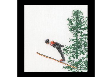  3039 Skiing Linen. Набор для вышивки крестом Thea Gouverneur