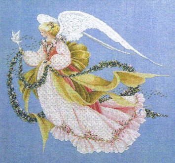 LL26 Angel of Summer // Ангел Літа. Схема для вишивки хрестиком на папері Lavender &amp; Lace - 1