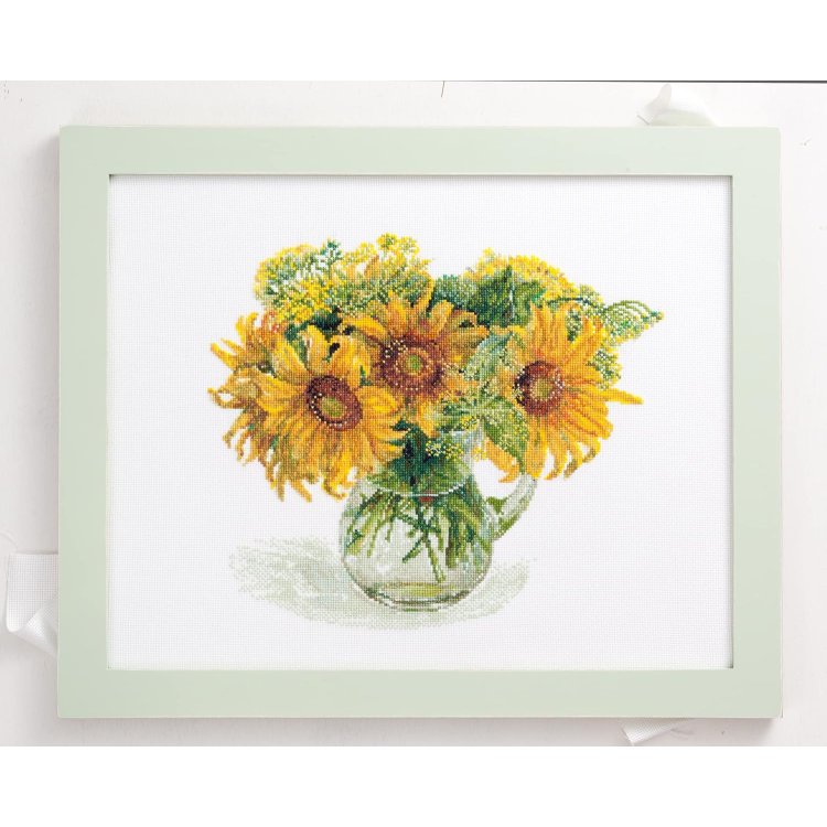 552103 Подсолнухи. Набор для вышивки крестом Cosmo Fujico - 1 552103 Подсолнухи. Набор для вышивки крестом Cosmo Fujico - 1