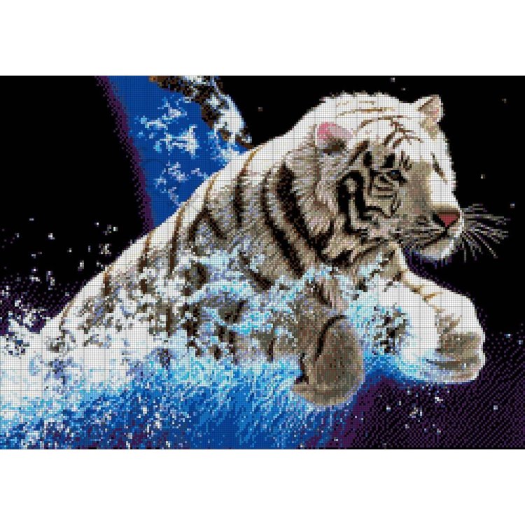 34-1518-НТ Білий тигр. Набір для вишивання бісером ТМ Токарєва А. - 1