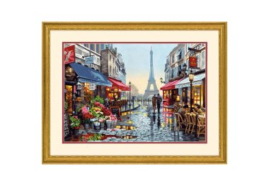  73-91651 Набір для малювання фарбами за номерами "Квітковий магазин у Парижі" Dimensions
