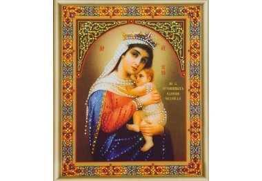 алмазная вышивка КС-150 Икона Божьей Матери Отчаянных единая надежда Набор картина стразами