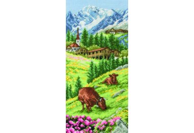  Альпийский пейзаж. Набор для вышивки крестом арт. PCE0811