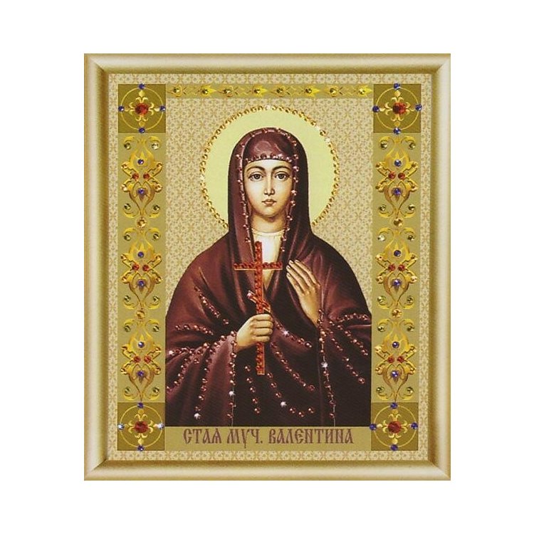 КС-078 Икона святой мученицы Валентины Набор картина стразами - 1