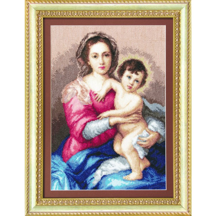 М-116 Мадонна с младенцем Набор для вышивания крестом - 1