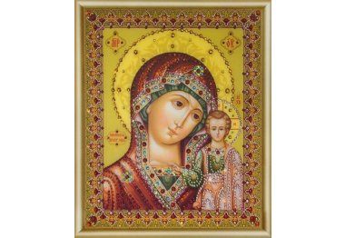 алмазна вишивка КС-048 Ікона Божої Матері Казанська Набір картина стразами