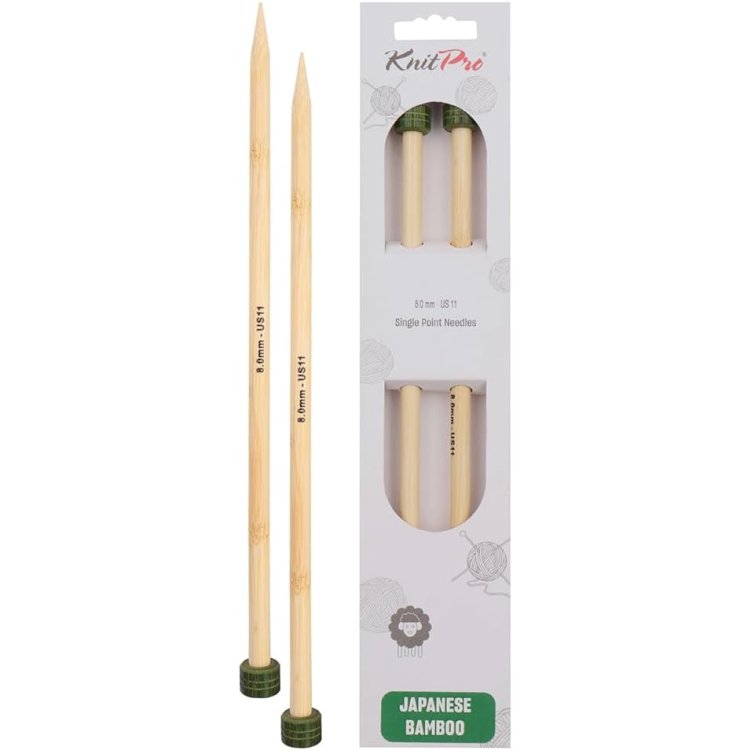 22314 Спицы прямые Bamboo KnitPro, 25 см, 8.00 мм - 1 22314 Спицы прямые Bamboo KnitPro, 25 см, 8.00 мм - 1