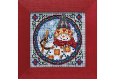 вышивка гладью JS149101 Северный снеговик. Набор для вышивки в смешанной технике Mill Hill