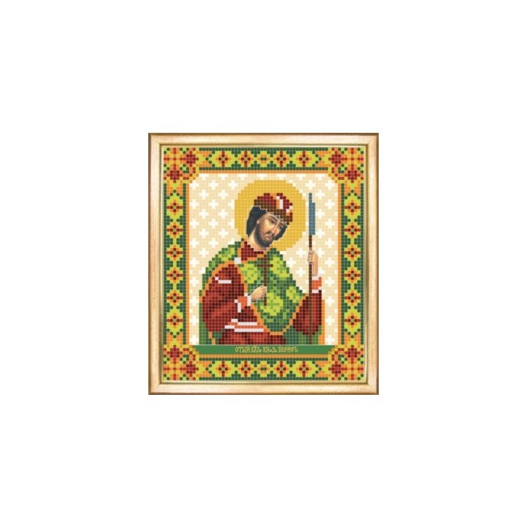 СБІ-087 Іменна ікона святий благовірний князь Борис. Схема для вишивки бісером - 1