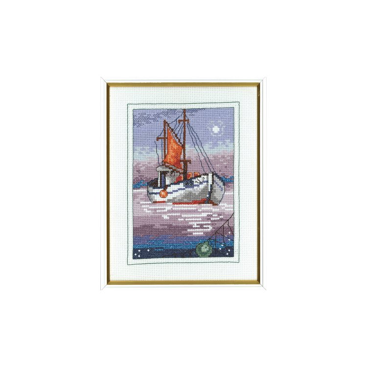 92-7196R Риболовецьке судно. Набір для вишивання хрестом PERMIN - 1 92-7196R Риболовецьке судно. Набір для вишивання хрестом PERMIN - 1