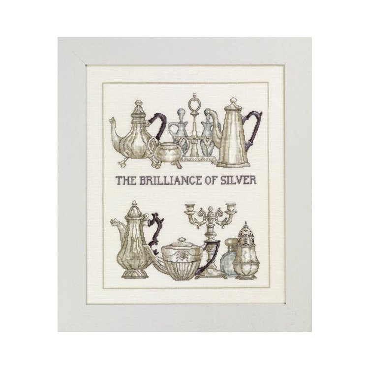 70-3442 Блестящее серебро. Набор для вышивания крестом PERMIN - 1