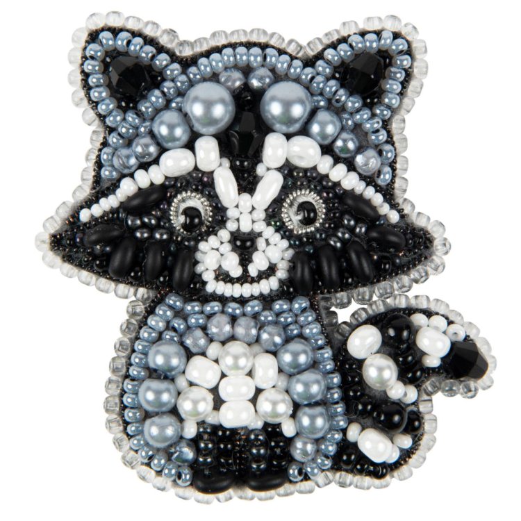 БП-347 Енот. Набор для изготовления броши Crystal Art - 1