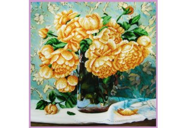  Набор для вышивки бисером Натюрморт с розами Р-349 ТМ Картины бисером