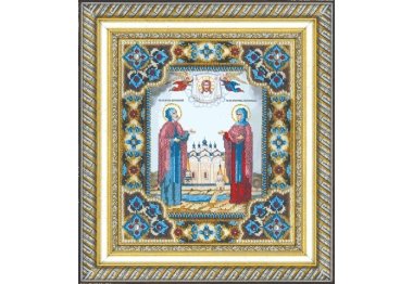  Б-1202 Икона святых Петра и Февронии Набор для вышивки бисером