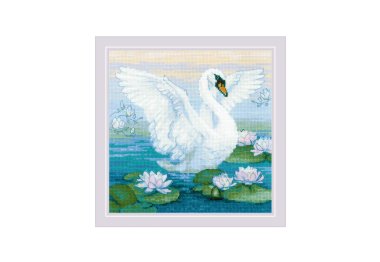  2133 Белый лебедь. Набор для вышивки крестом Riolis
