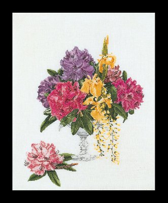 1074 Рододендрон, Rhododendron (Теа Гувернер). Набор для вышивки крестом - 1