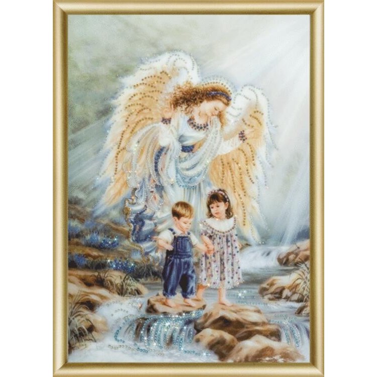 КС-0381 Ангел і діти Набір картина стразами - 1