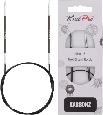 41183 Спицы круговые Karbonz KnitPro 80 см 2.75 мм - 1