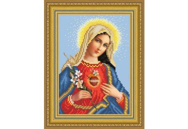  ТО-089 Икона Открытое Сердце Марии. Схема для вышивки бисером (габардин) ТМ Барвиста Вишиванка