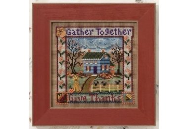 вишивка гладдю MH140202 Збираємся разом. Набір для вишивки в змішаній техниці Mill Hill