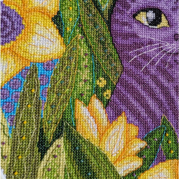 Набір для вишивання хрестом Котоманія. Смугастик Ksenya project 10-001 - 6 Набір для вишивання хрестом Котоманія. Смугастик Ksenya project 10-001 - 6