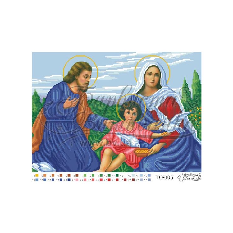 ТО-105 Святе сімейство. Схема для вишивки бісером (габардин) ТМ Барвиста Вишиванка - 1