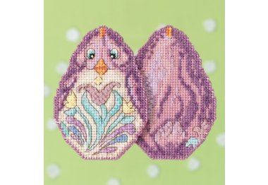 вишивка гладдю JS181716 Пурпурне курча. Набір для вишивки в змішаній техніці Mill Hill