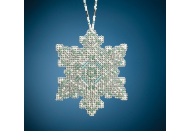 вышивка гладью MH212015 Аква снежинка. Набор для вышивки в смешанной технике Mill Hill