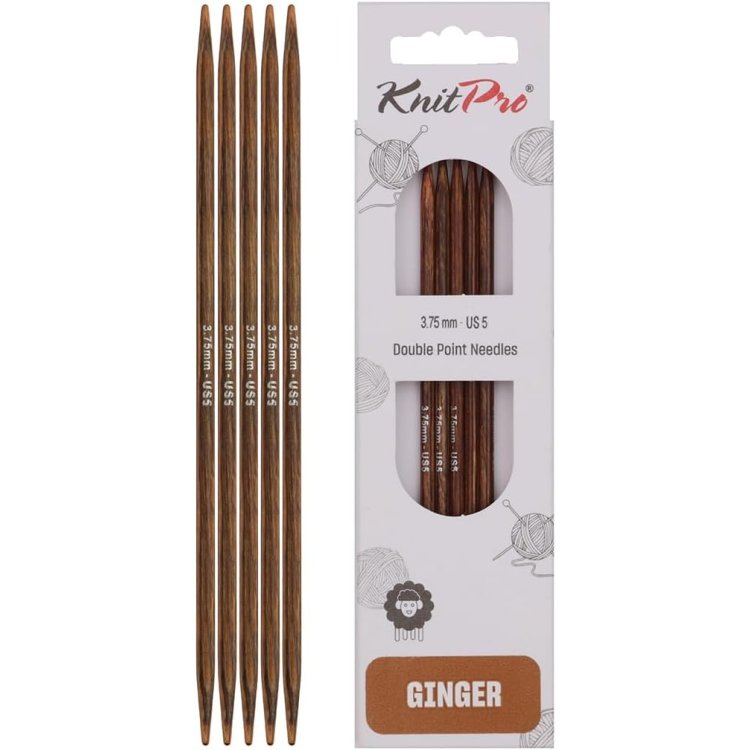 31008 Спиці шкарпеткові Ginger KnitPro, 15 см, 3.75 мм - 1