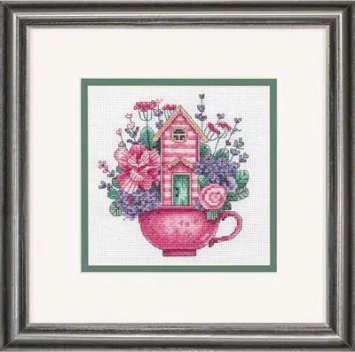 70-65232 Набір для вишивання хрестиком &quot;Teacup house&quot; &quot;Чайний будинок&quot; DIMENSIONS - 1