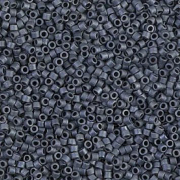 DB-301 Бисер Miyuki Delica Beads 11/0 (матовый графитовый серый) - 1 DB-301 Бисер Miyuki Delica Beads 11/0 (матовый графитовый серый) - 1