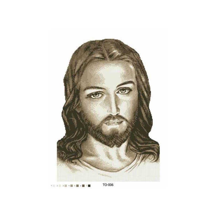 ТО-006 Иисус бежевый. Схема для вышивки бисером (атлас) ТМ Барвиста Вишиванка - 1