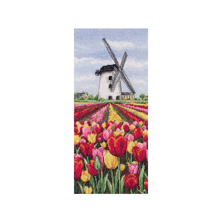 Пейзаж с тюльпанами. Набор для вышивки крестом арт. PCE0806 - 1