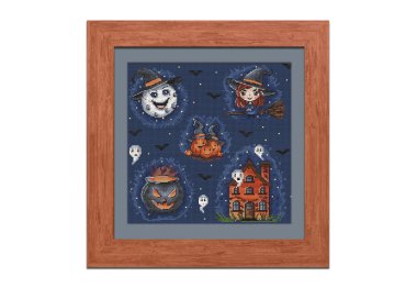 N107 Хелловін. Набір для вишивки хрестом Кольорова N107 Хелловін. Набір для вишивки хрестом Кольорова