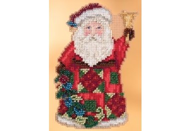 вишивка гладдю JS203103 Радісна звістка Санта. Набір для вишивки в змішаній техніці Mill Hill