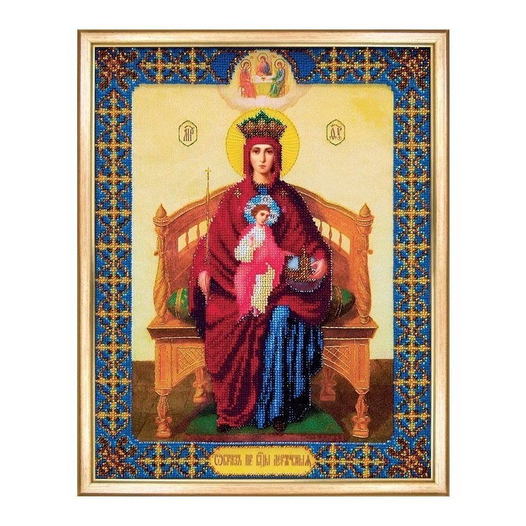 Б-1067 ікона Пресвятої Богородиці Державна Набір для вишивки бісером - 1