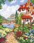 48-01 Вилла у моря. Набор для вышивки крестом Magic Needle - 1 48-01 Вилла у моря. Набор для вышивки крестом Magic Needle - 1