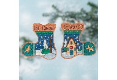 вышивка гладью ST141615 Пусть идет снег. Набор для вышивки в смешанной технике Mill Hill