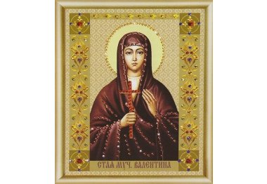 алмазна вишивка КС-078 Ікона святої мучениці Валентини Набір картина стразами