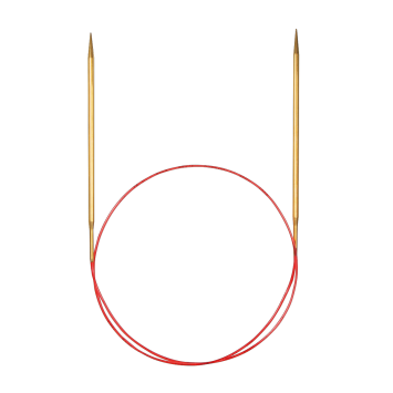 Спиці кругові з подовженим кінчиком позолочені для тонкої пряжі арт. 714-7 - 1