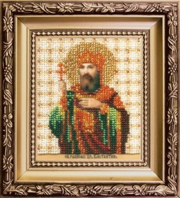 Б-1130 Икона святой равноапостольный царь Константин Набор для вышивки бисером - 1