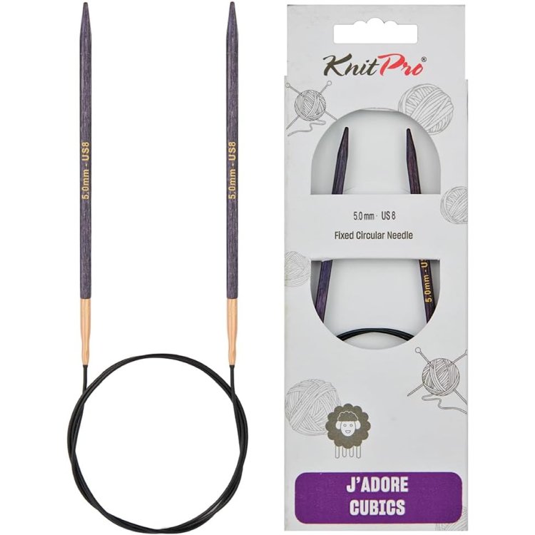 19097 Спиці кругові J'adore Cubics KnitPro 100 см, 5.00мм - 1